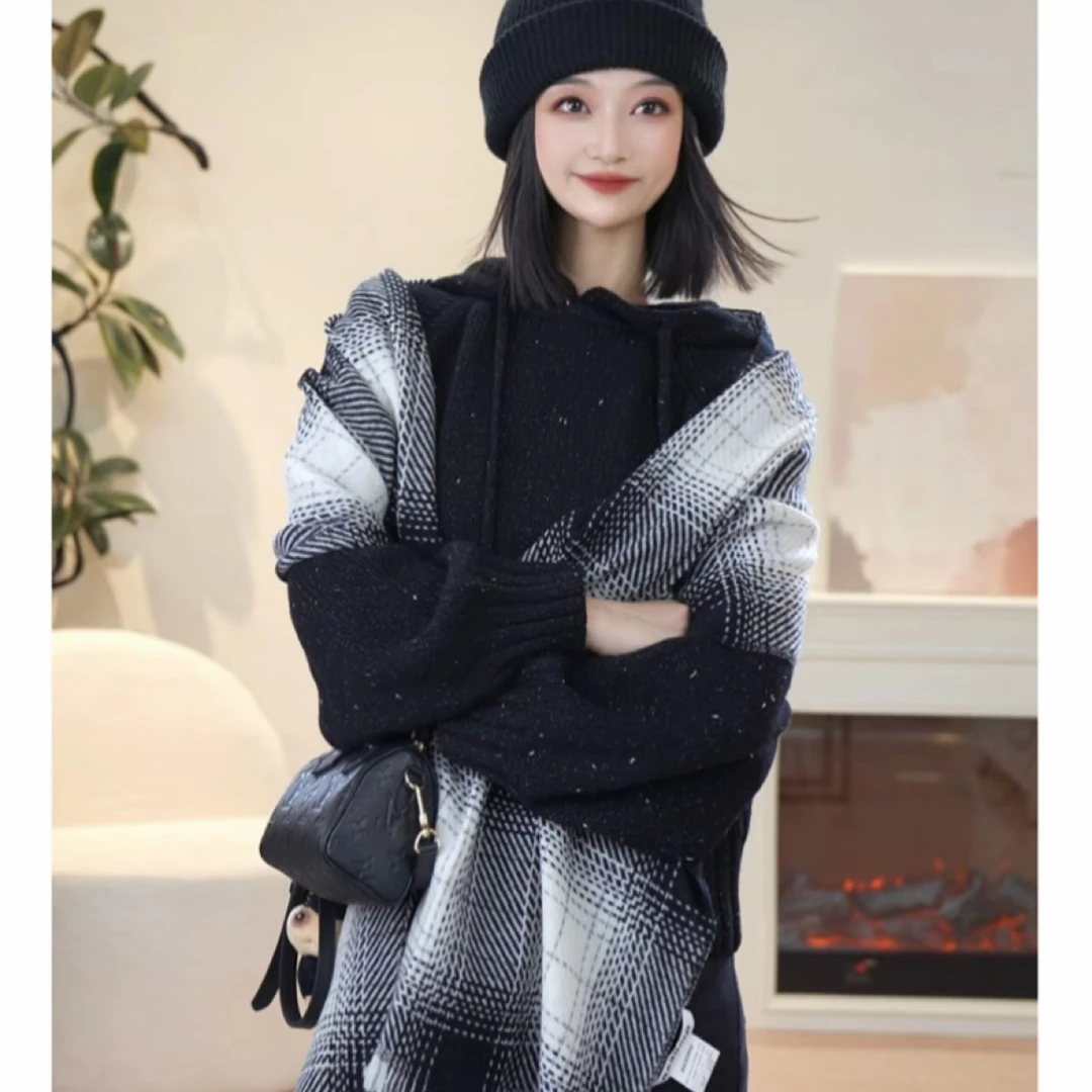 GIRDEAR/哥弟 秋冬新款氛围感百搭氛围感绵羊毛围巾1800027