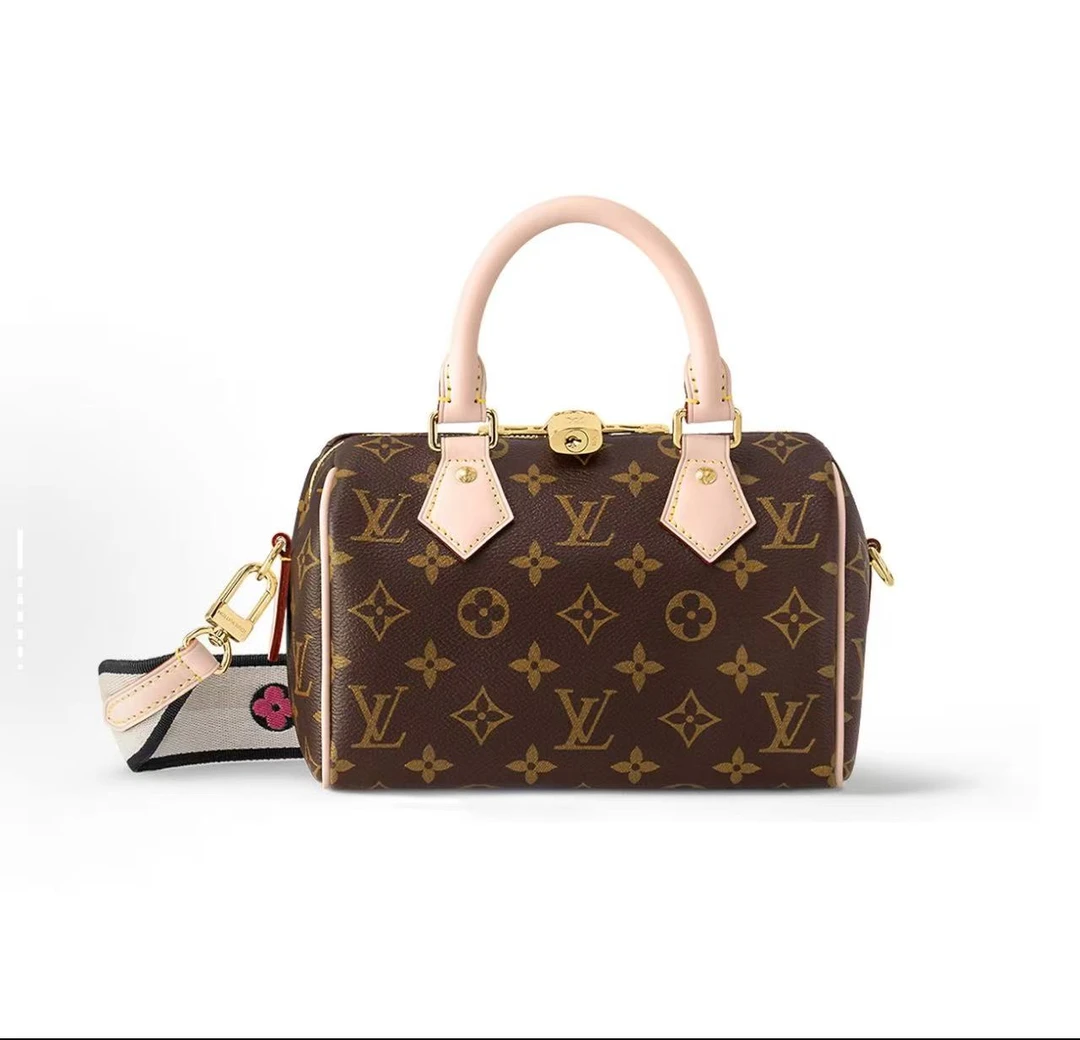 99新 LouisVuitton/路易威登 【达播专属】老花speedy20 黑肩带