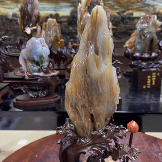 硅化玉摆件未镶嵌