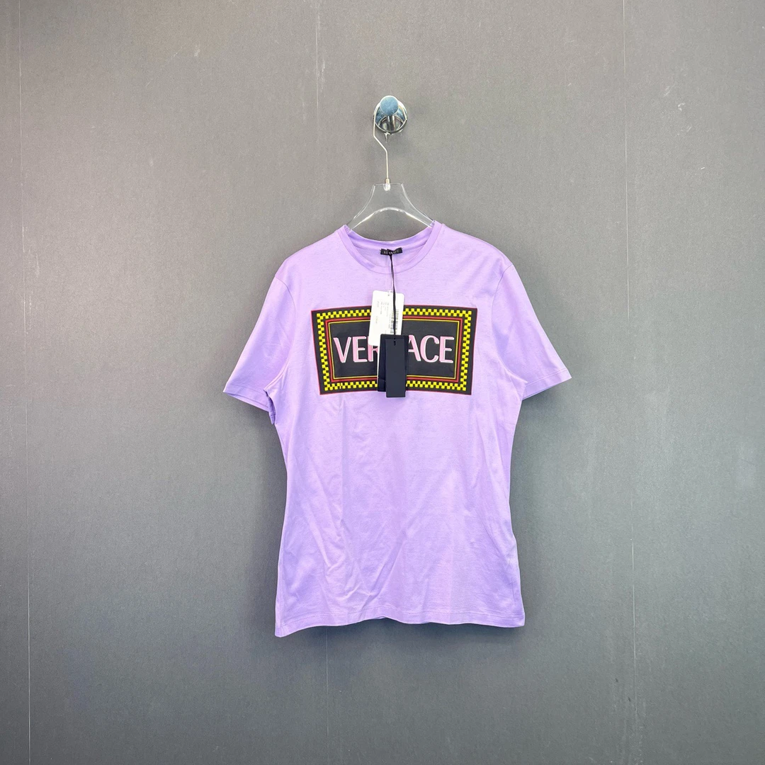 未使用 VERSACE/范思哲 42码/印花图案紫色短袖T恤/11741318