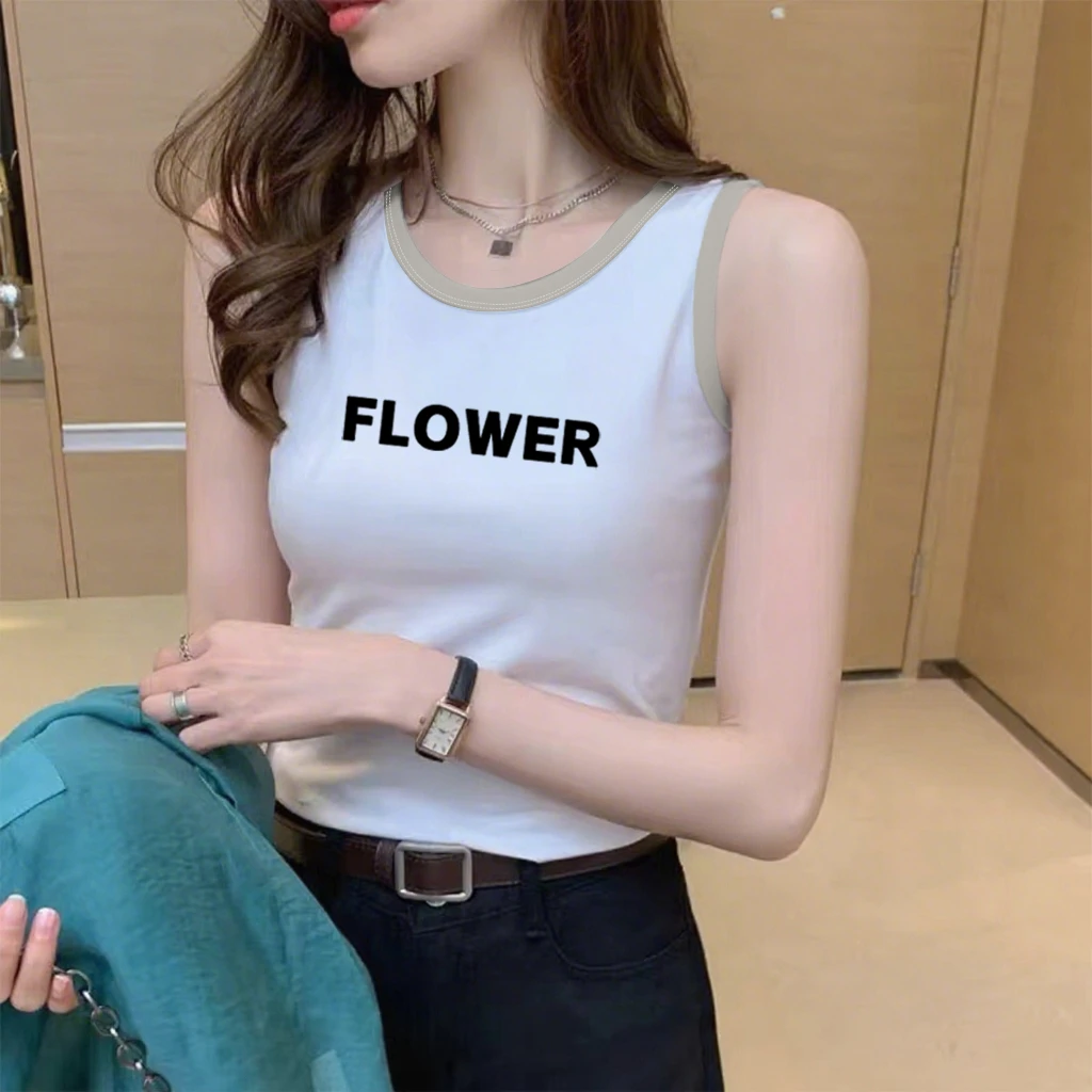 100%纯棉背心式女新款夏季吊带女士背心修身无袖全棉上衣薄款打底