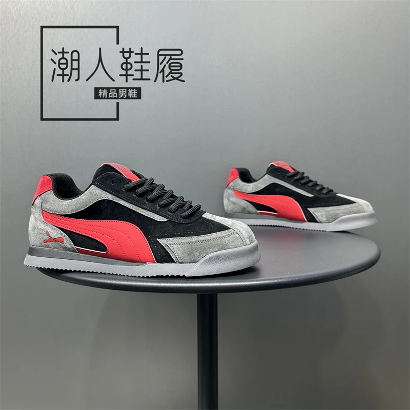 男士板鞋秋季新款舒适百搭时尚休闲鞋潮牌拼色低帮系带简约运动鞋