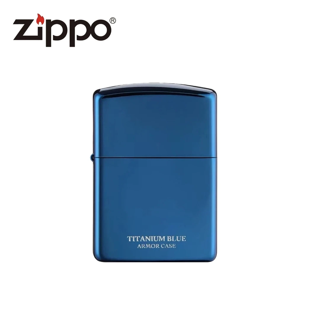 ZIPPO打火机蓝钛雅痞防风煤油打火机送男友生日礼物