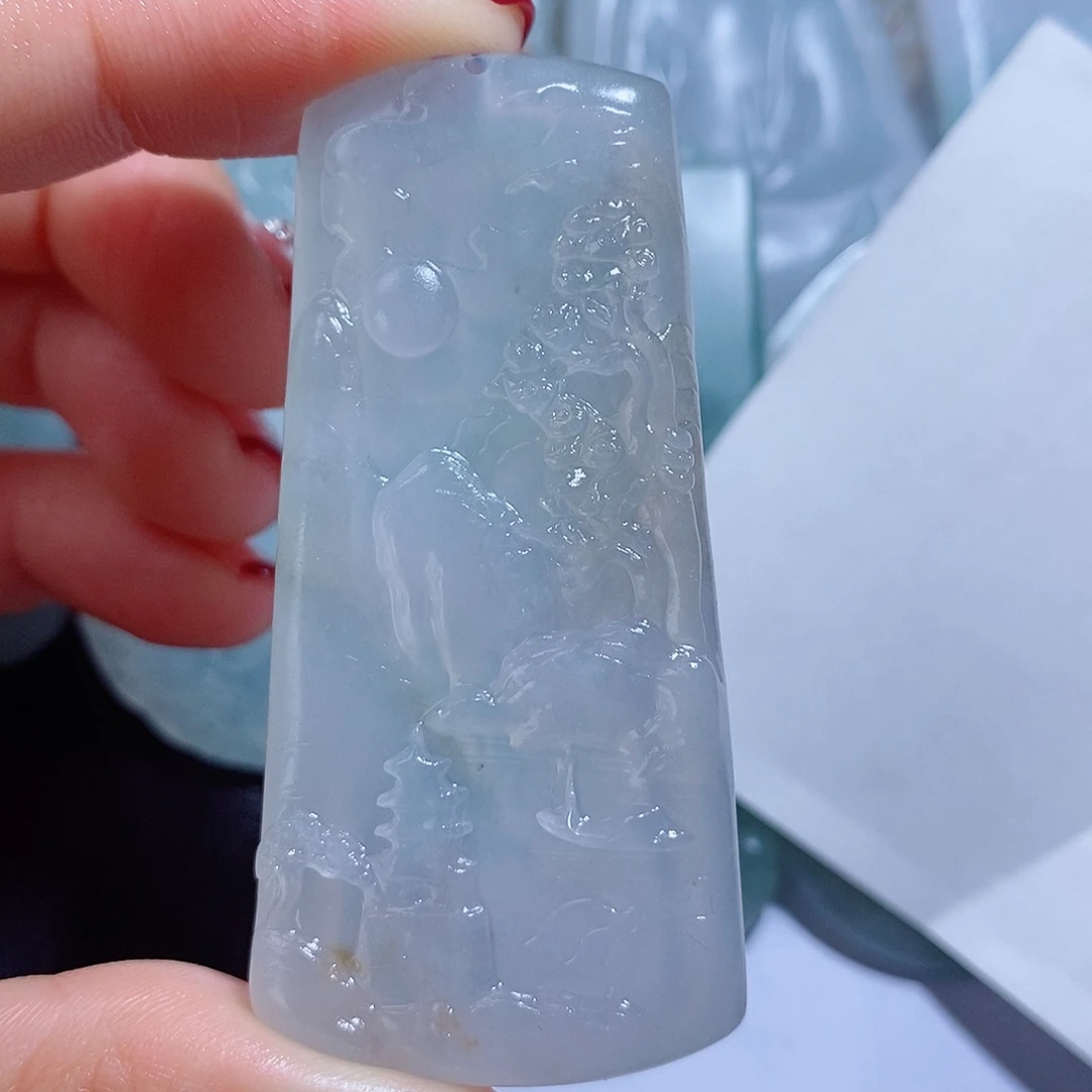 定制翡翠未镶嵌毛货不支持退货下单需确认抛光