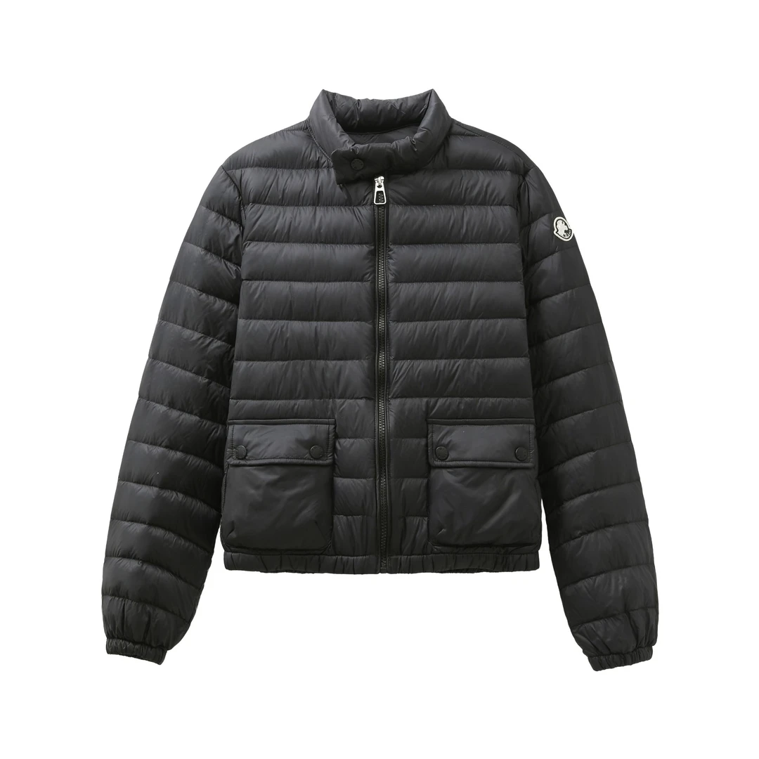 2025款立领口袋轻薄鹅绒外套女短款