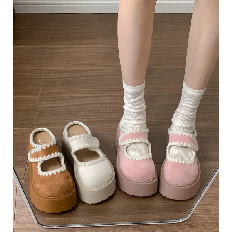 南在南方时尚小个子包头勃肯女2025春季新款复古网红厚底爆款拖鞋