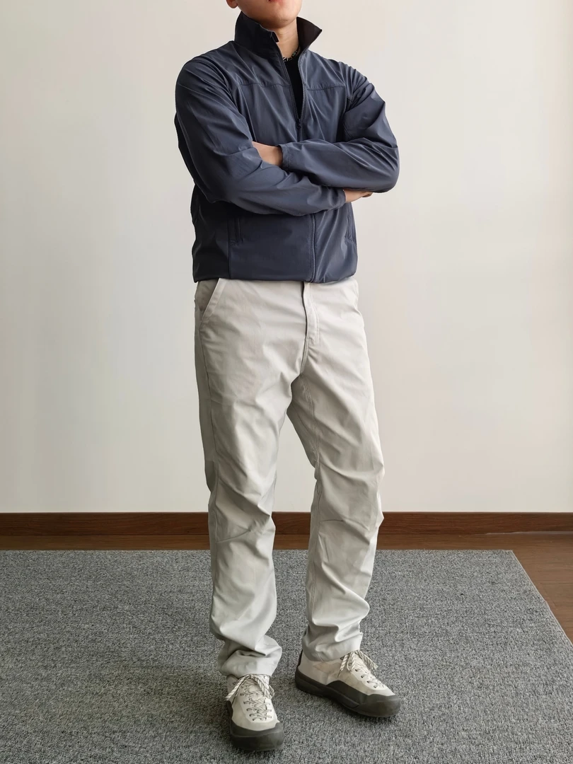 SOS户外运动微弹休闲裤基础通勤高级百搭纯色直筒裤防泼水长裤男