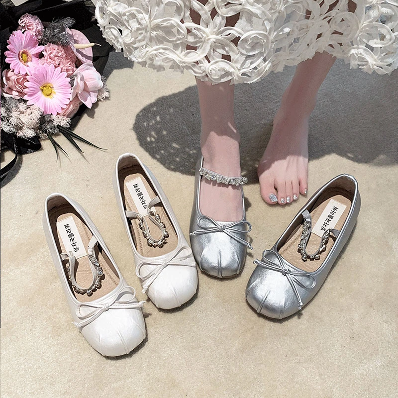 内增高芭蕾单鞋子女款爆款2025今年流行鞋气质出游百搭玛丽珍女鞋