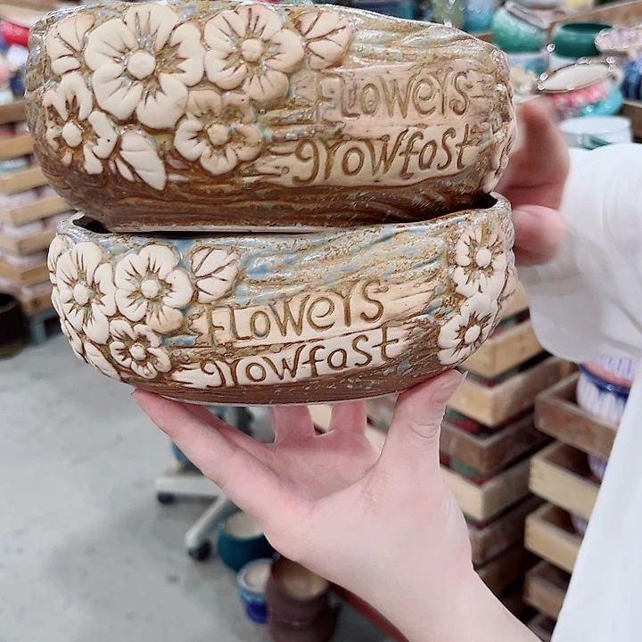 有孔.凑单10元陶瓷花盆发货！