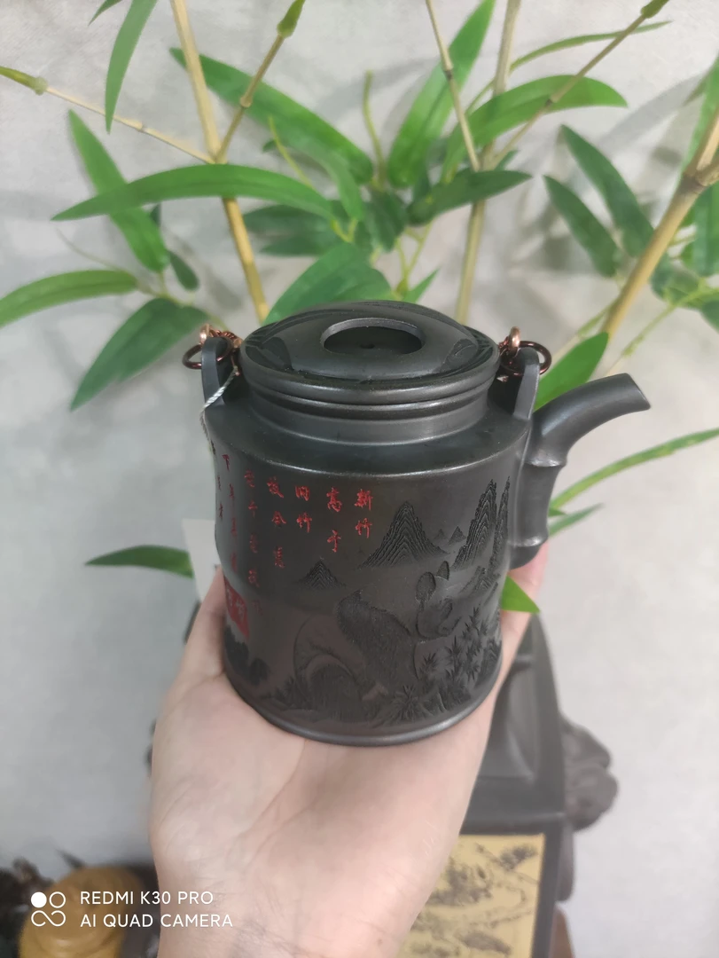 宜兴紫砂石黄洋桶