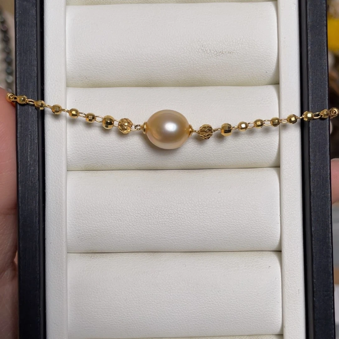 海水珍珠手链银S925镶嵌