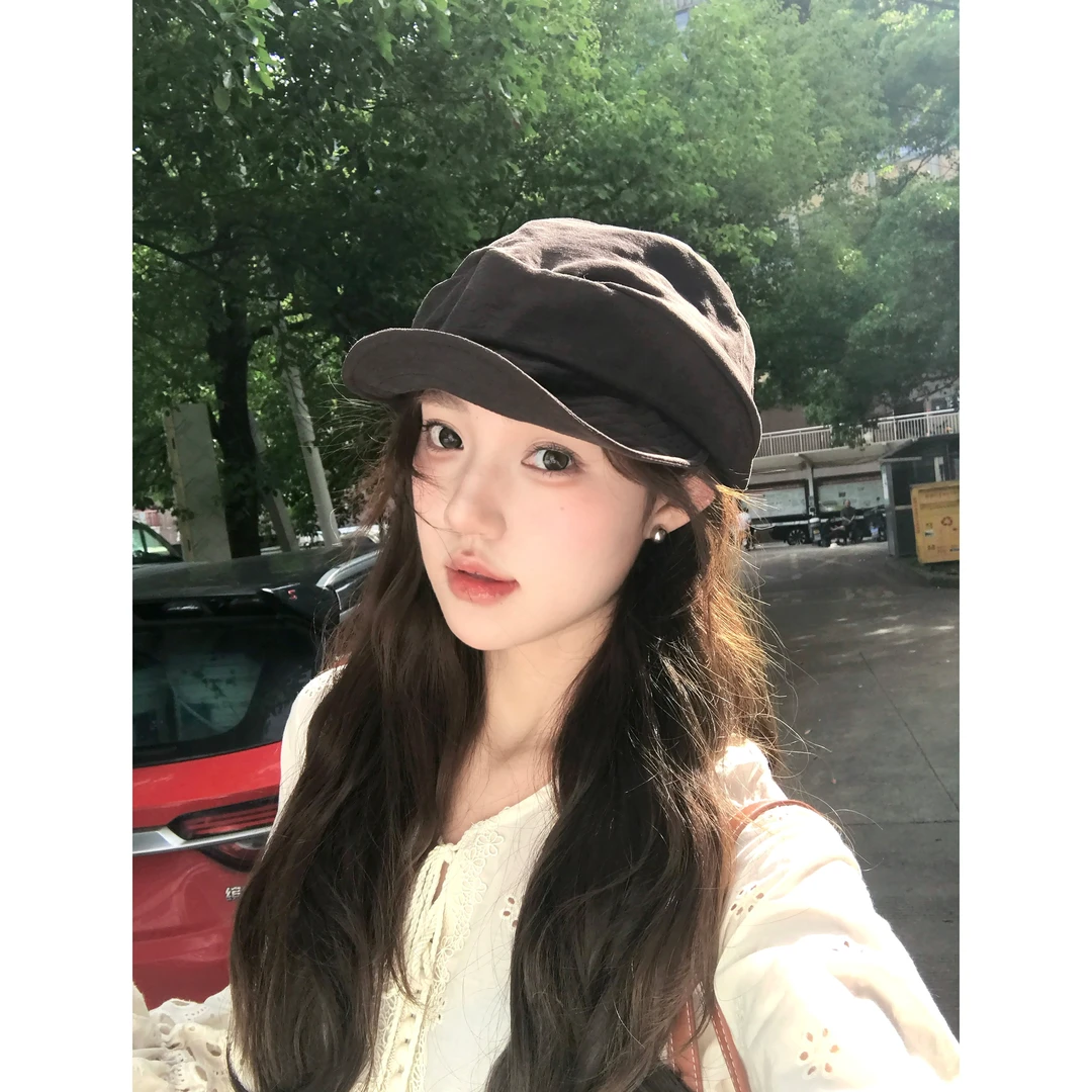 狗狗公园｜山本风纯色堆叠贝雷帽日系百搭显脸小休闲画家帽