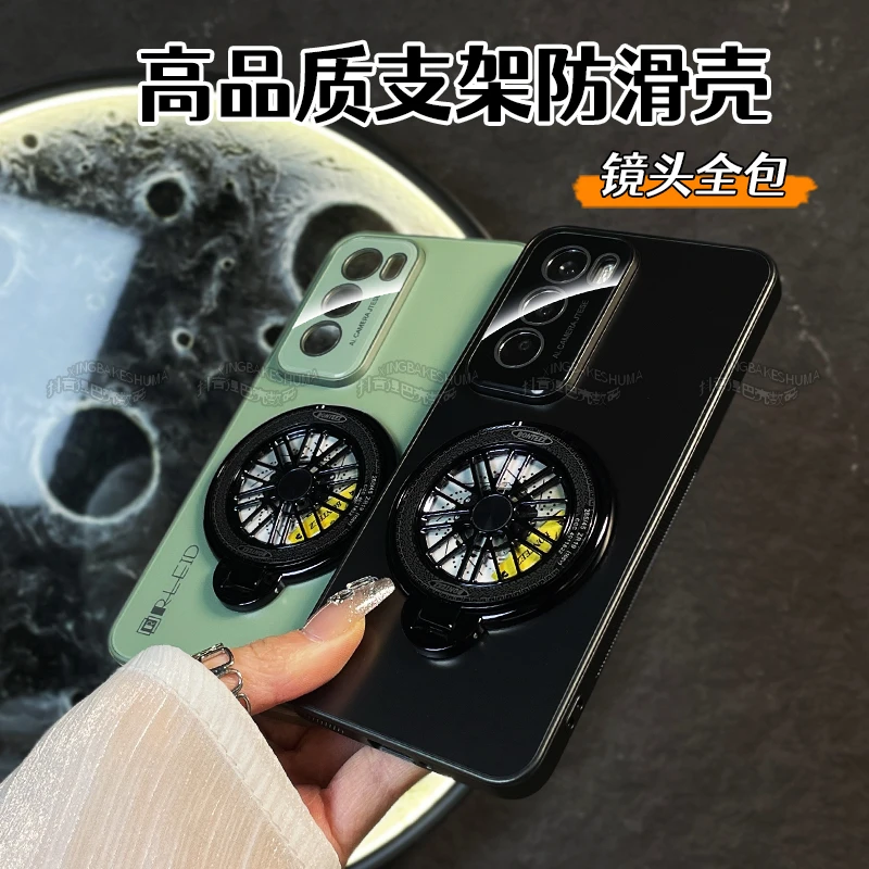 适用oppoReno12手机壳新款reno12pro保护套商务支架防滑镜头全包