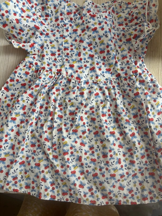 小童女碎花拼接款短裙女童韩版宝宝长袖连衣裙夏季