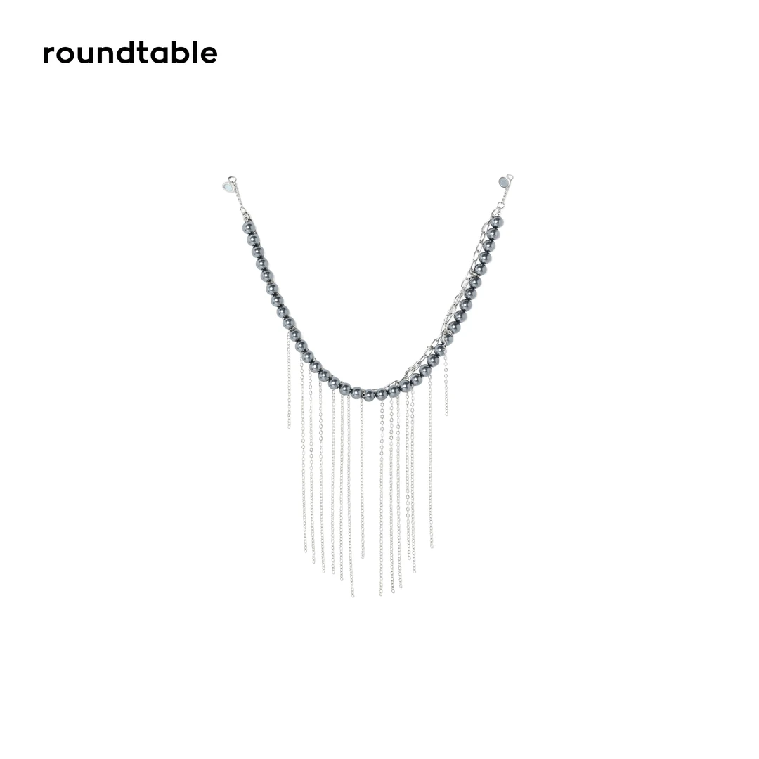 钛钢仿珍珠项链 轻奢流苏百搭项链 FGS9206602