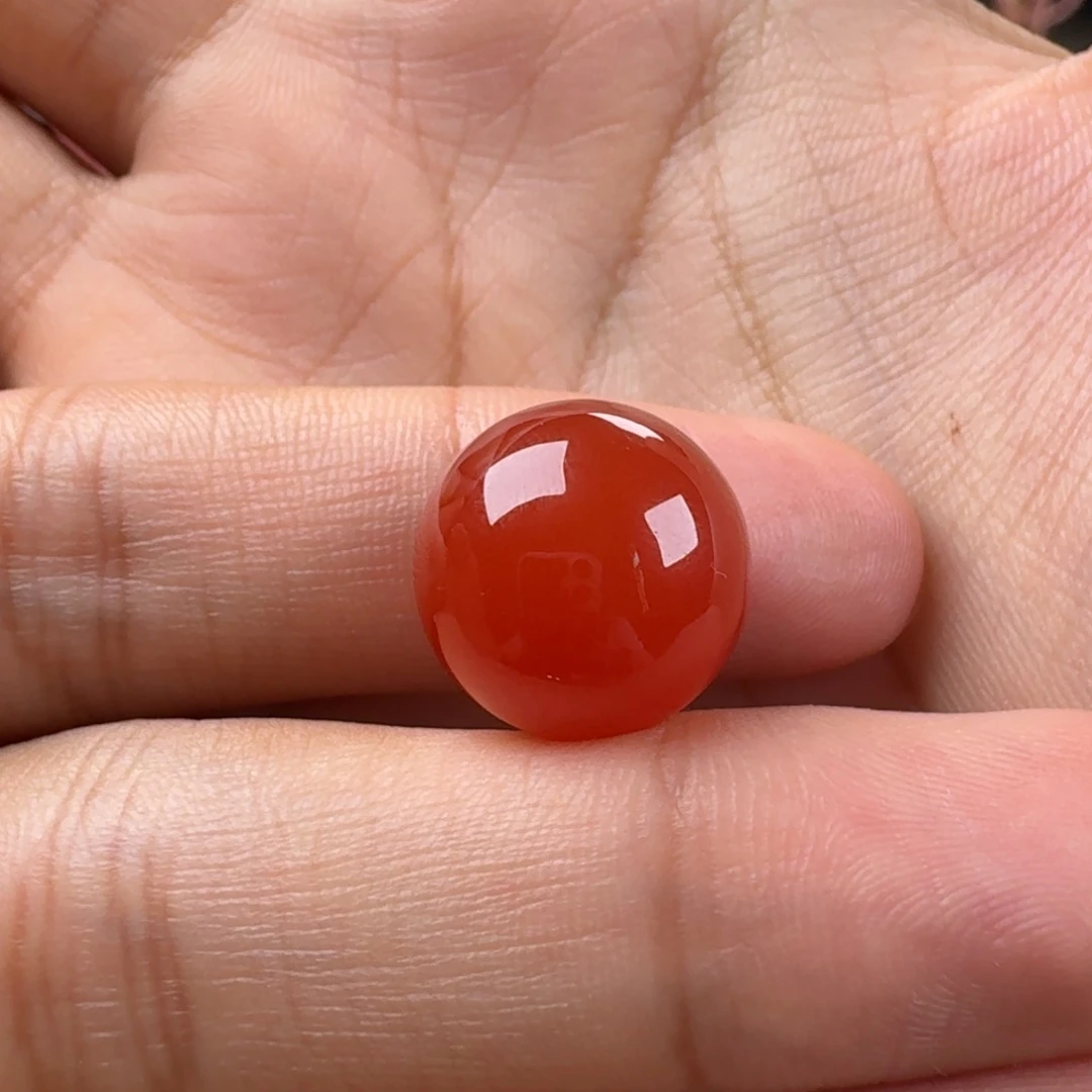 未镶嵌辣椒红圆珠14南红玛瑙