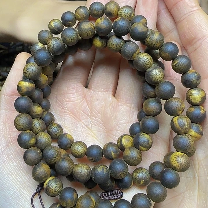 手串沉香+沉水浮0.8圆珠多圈33.6克加