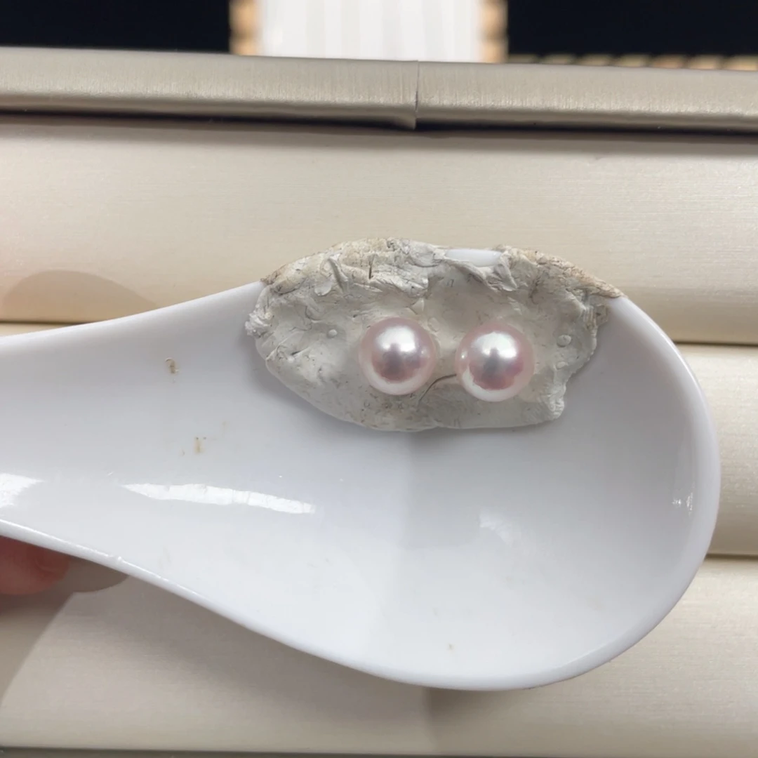 银S925镶嵌海水珍珠耳饰