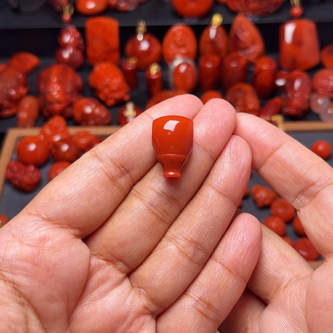 南红玛瑙未镶嵌配饰三通13mm