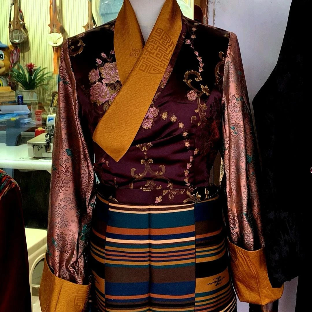 藏装藏服拉萨服新中式重工刺绣西藏服博拉裙女士百搭显瘦藏裙女款