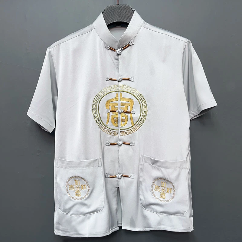 [撤柜]中国风中老年夏季短袖衬衫