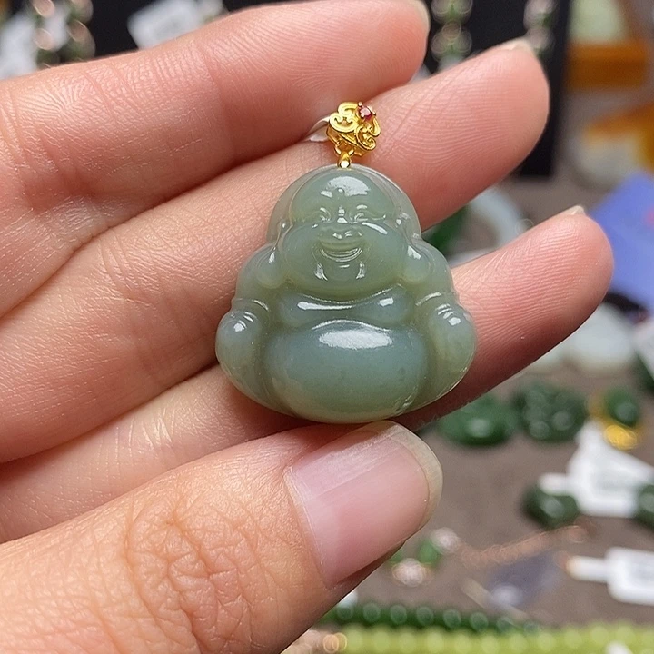 和田玉银S925镶嵌颈饰