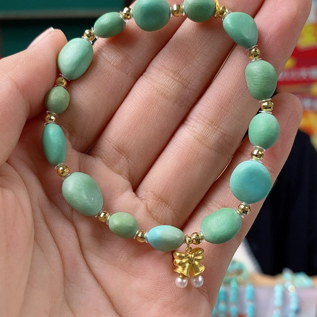 绿松石18K金镶嵌珠宝奇石卡7