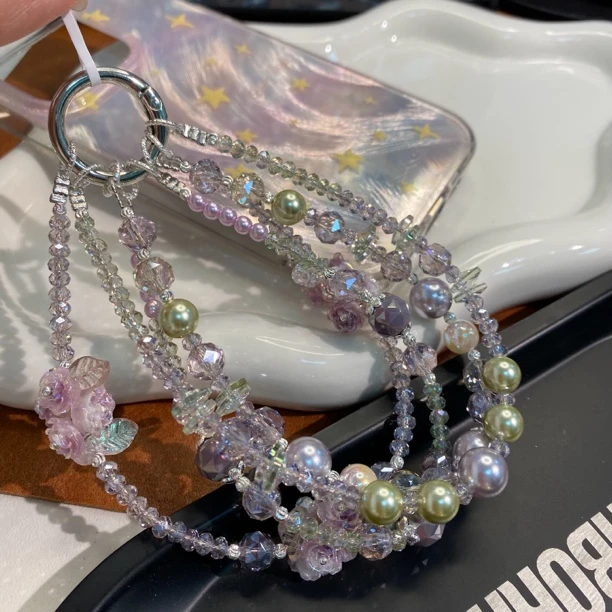 862紫色花园原创手机链