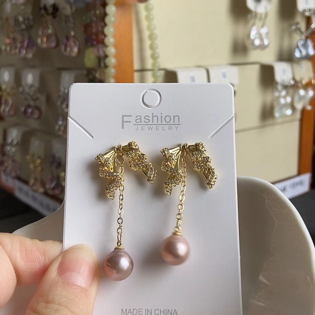 淡水珍珠合金吊坠(不含链)特价耳饰4459