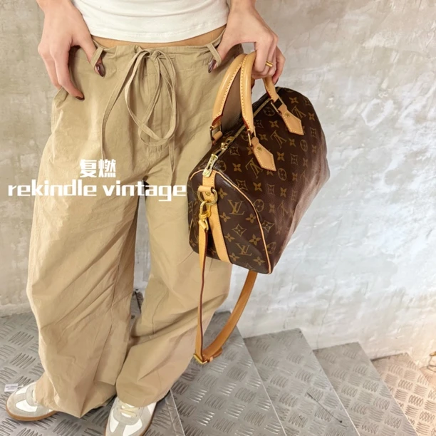 95新 LouisVuitton/路易威登 复燃精选/老花speedy25 肩带款20年