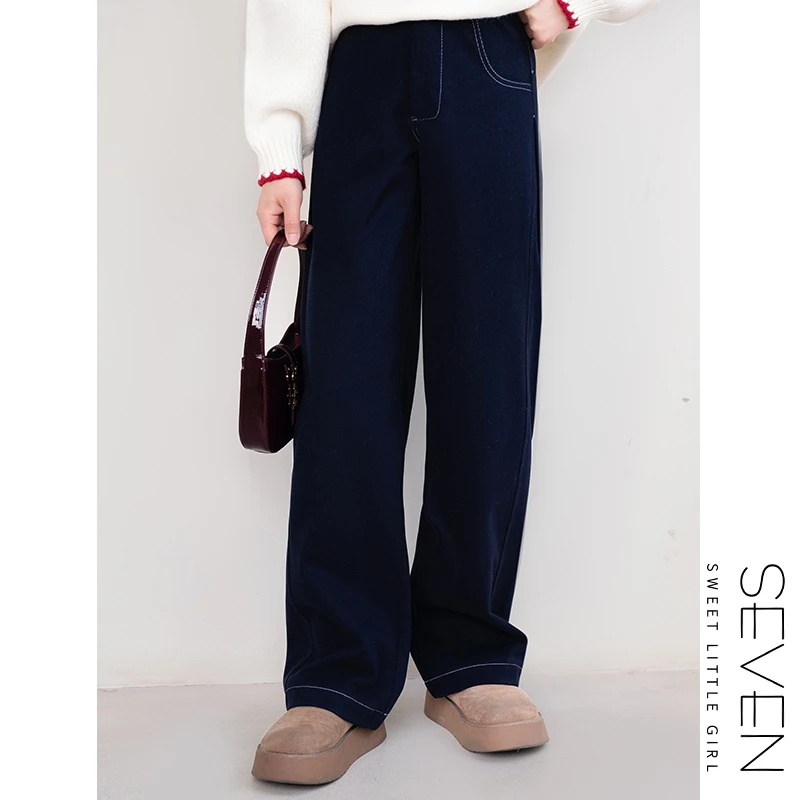 101⑧七七146小个子时尚百搭显瘦阔腿裤女冬季高腰休闲裤小美说