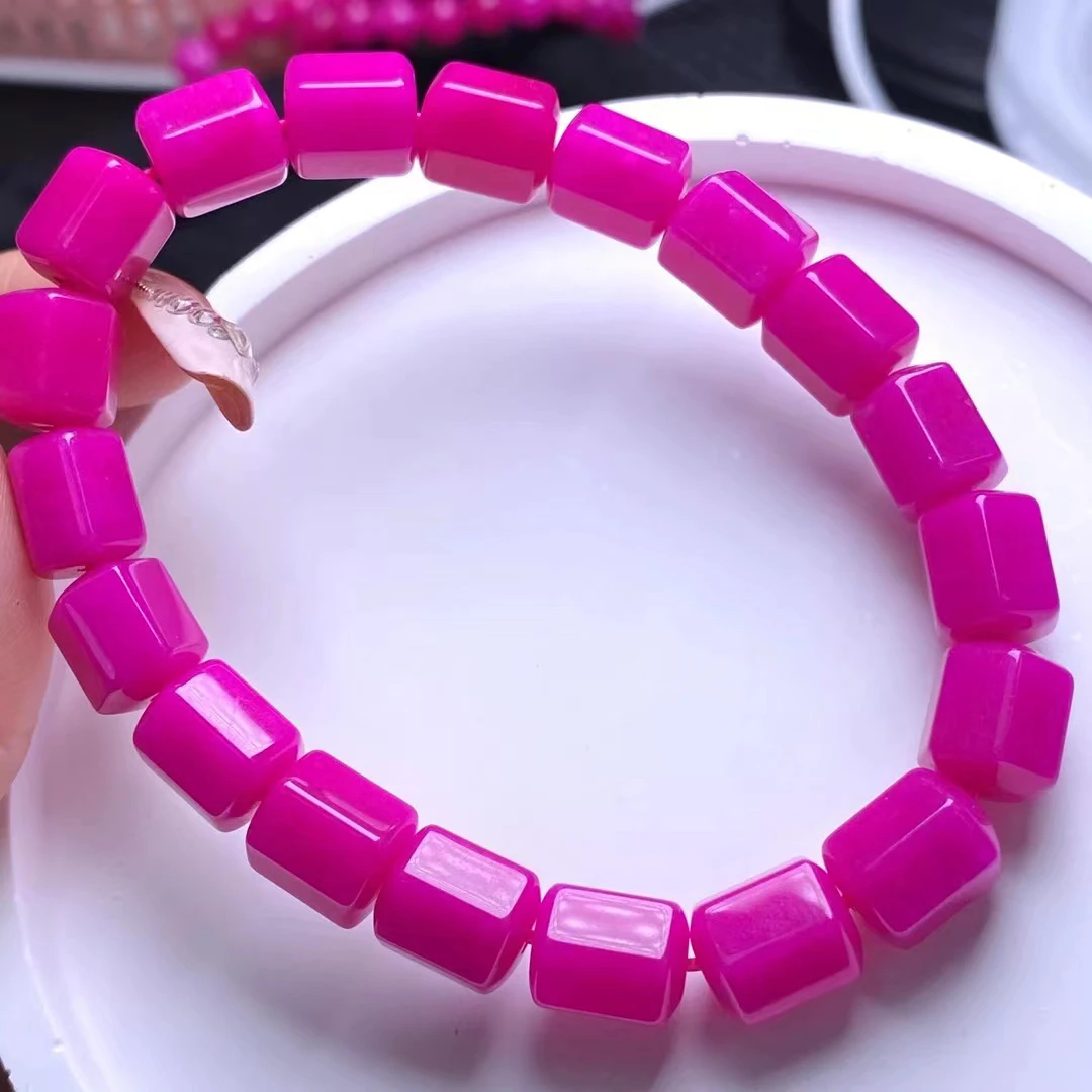 8mm樱花粉六陵精美手串-736