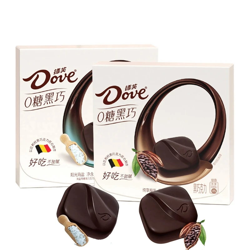 Dove/德芙零糖巧克力35g多口味黑巧原味海盐青芒果白桃圣诞节礼物
