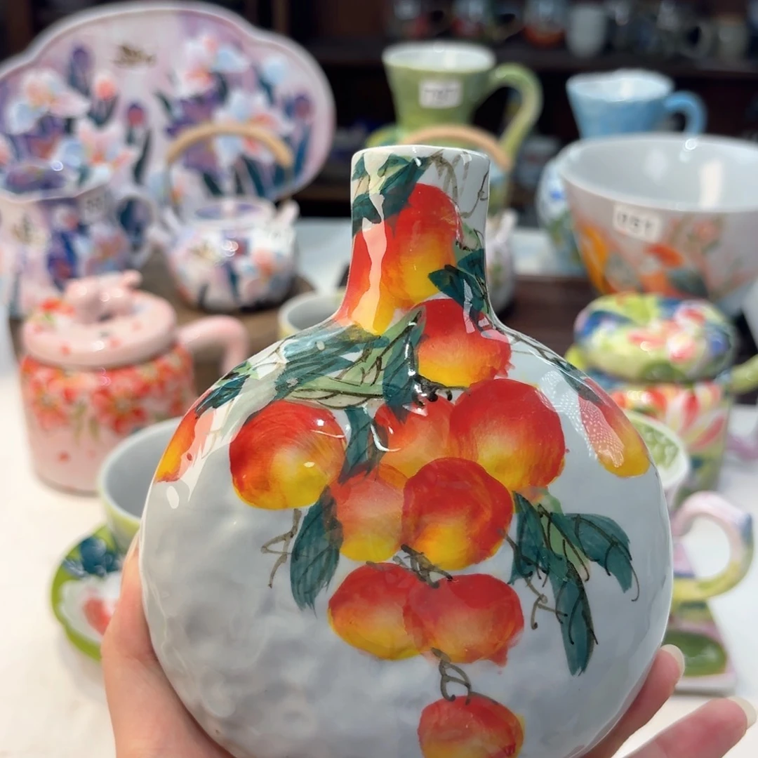 景德镇手绘高温釉下彩陶瓷茶具