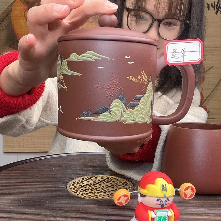 紫砂茶杯原矿紫砂杯