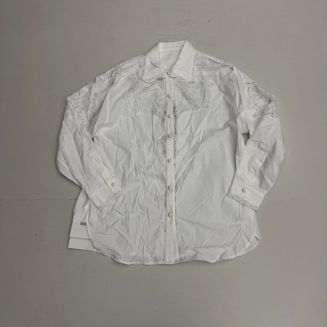 LSHOWYE｜纯棉钩花设计衬衫 25H59