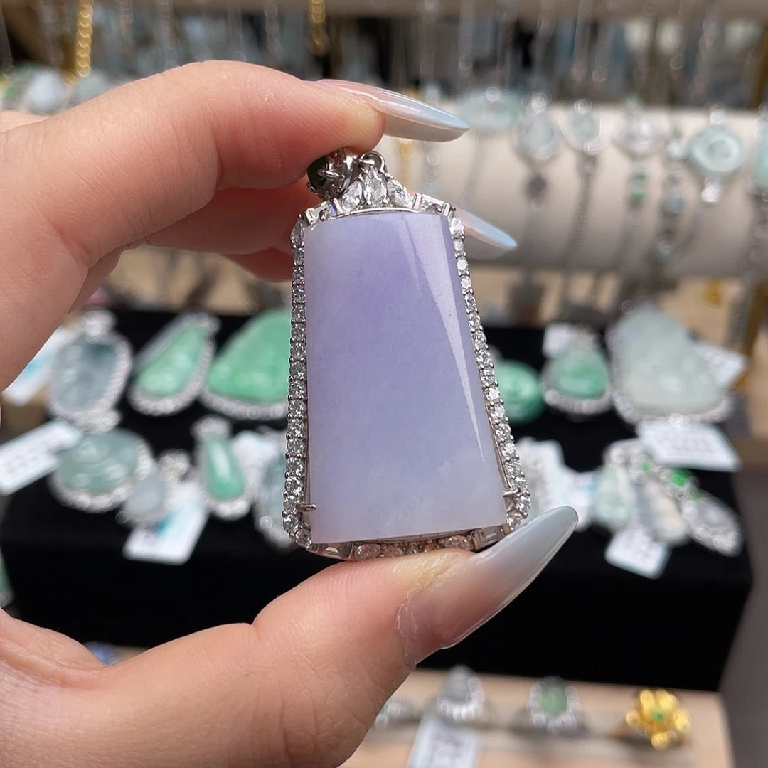 翡翠银S925镶嵌颈饰