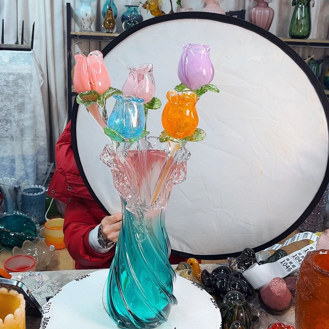 5花1瓶 家悦琉璃工艺品