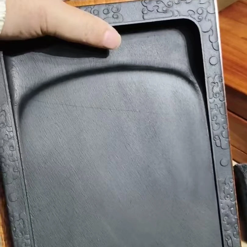 夔龙纹门字大长方歙砚老坑29.2-19-4厘米