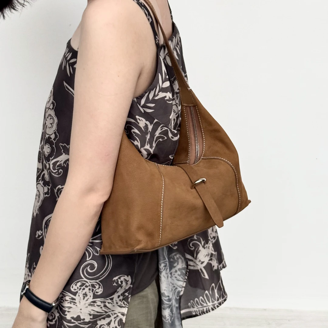 ZEUGEE【复古月牙枕头】头层牛皮慵时尚单肩腋下斜挎包休闲女百搭