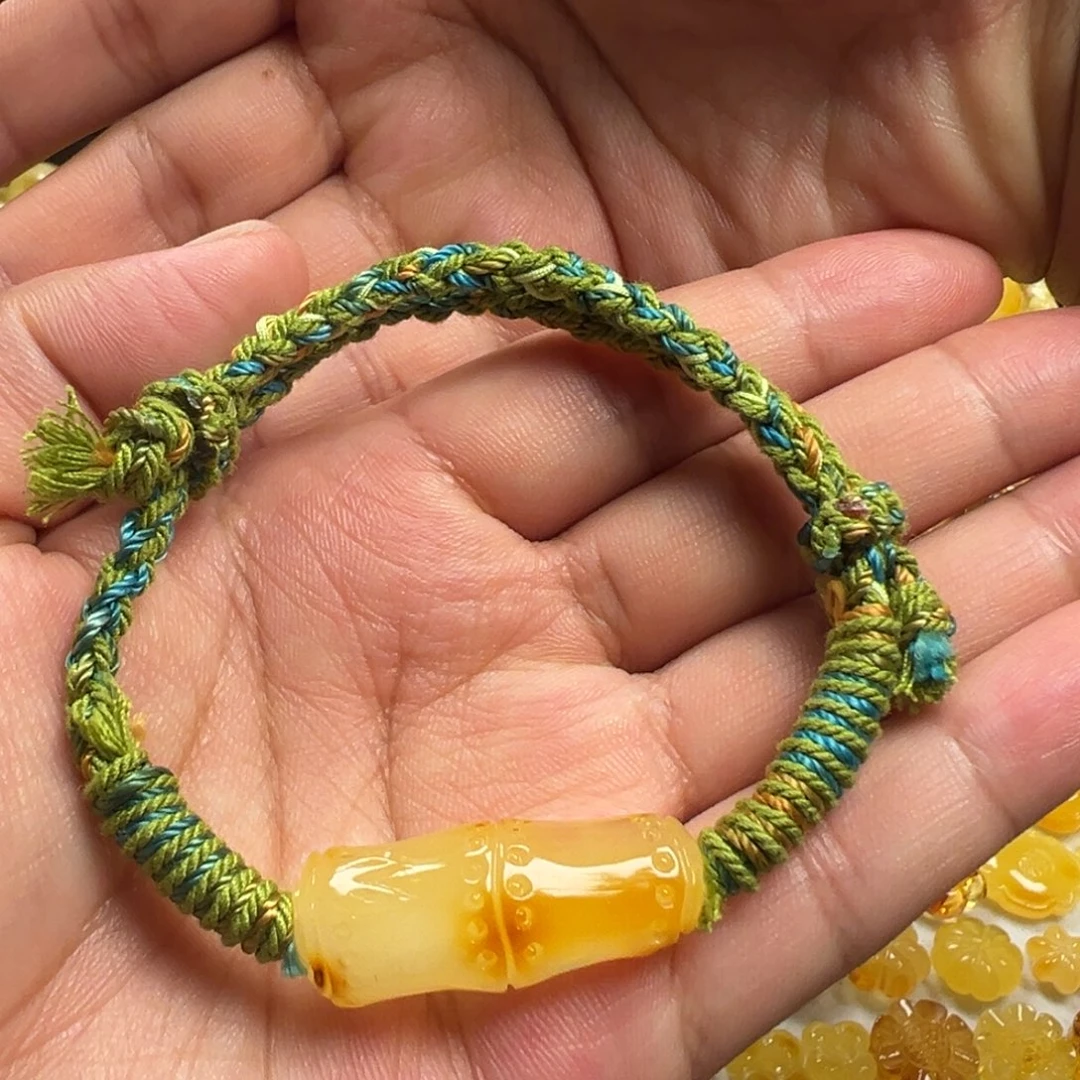 未镶嵌琥珀手绳竹节手绳