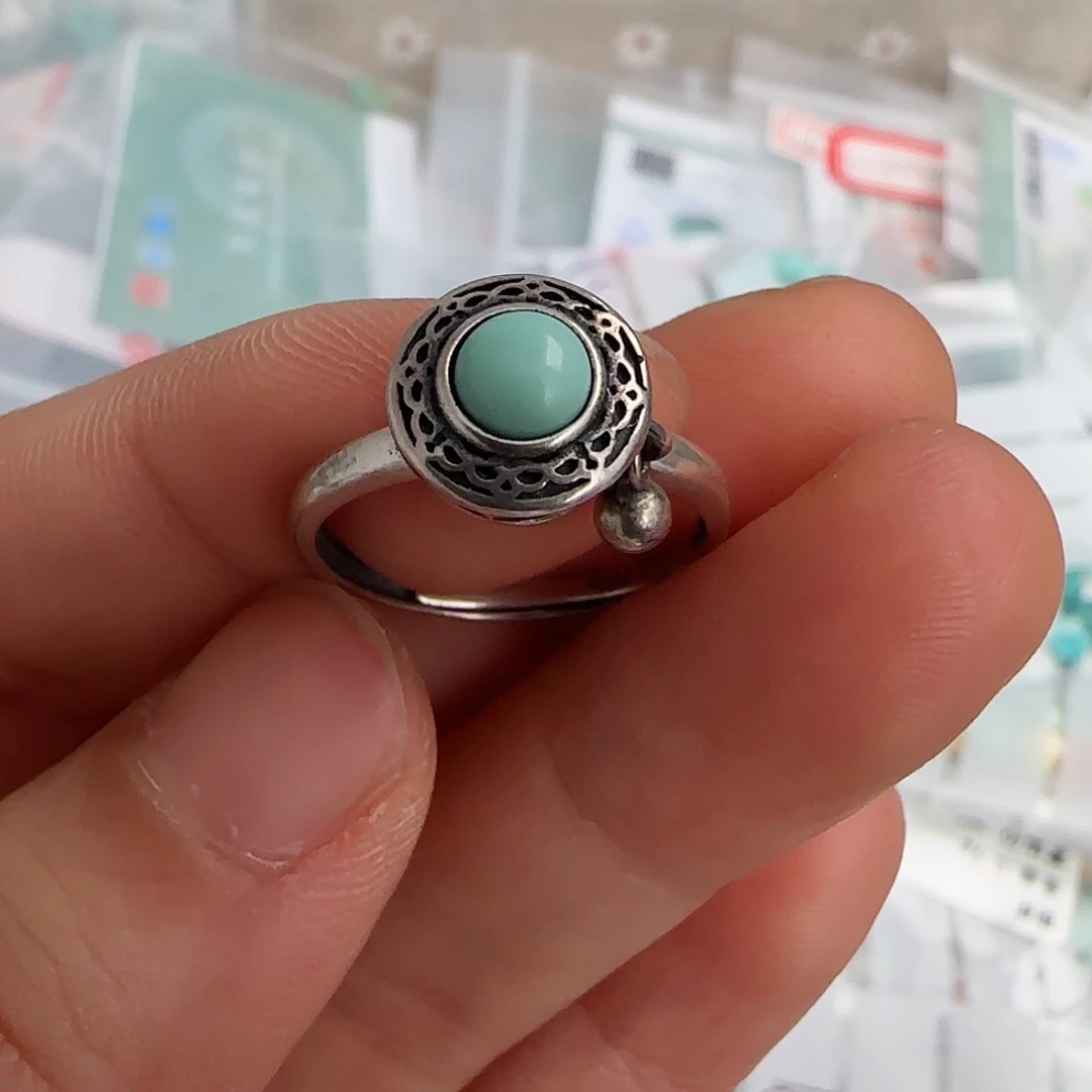 绿松石珠宝半成品银S925镶嵌꒰****꒱