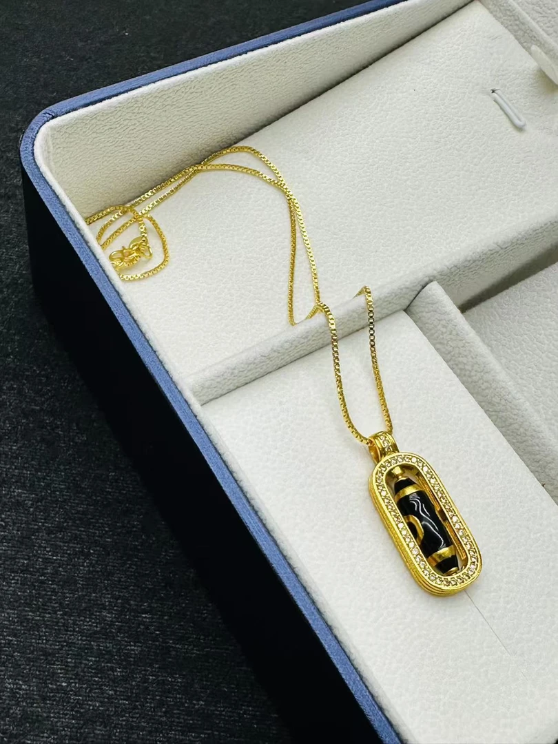 铜合金项链 新中式国潮转动款金刚杵轻奢锁骨链