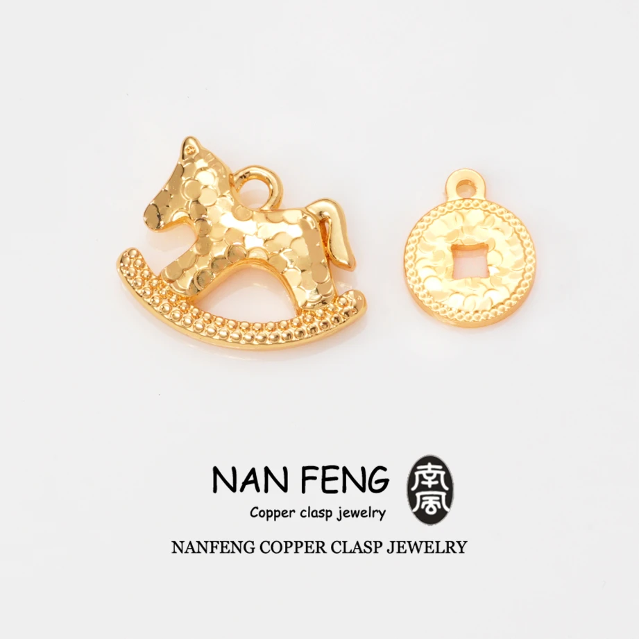 #424新品马上有钱吊坠手链项链diy饰品配件