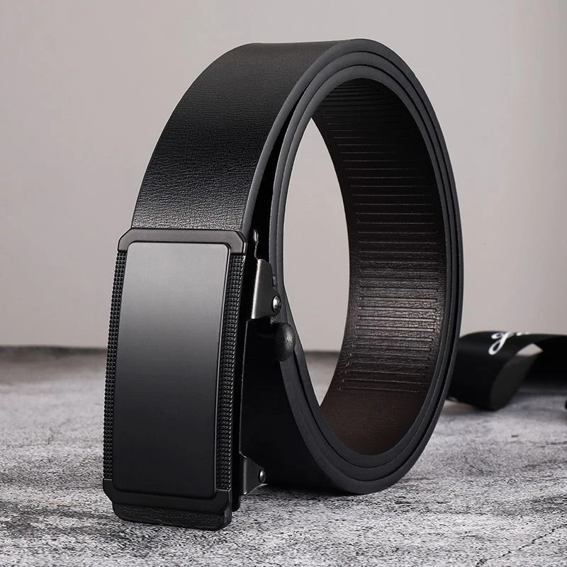 无牙自动扣新款内穿腰带新款高档潮男士裤腰带年轻人时尚休闲皮带