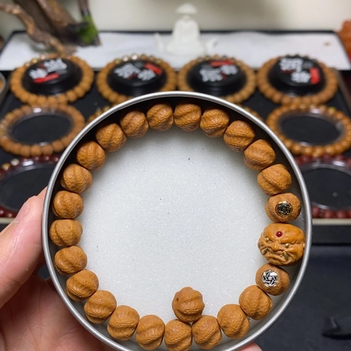 手串猴头核桃全品双标獠牙恶僧灵蛇听吟 尺寸11左右 单号142