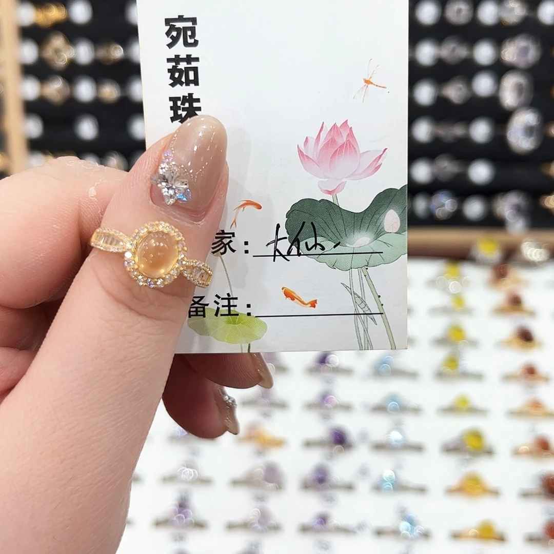 水晶戒指银S925镶嵌大*戒指