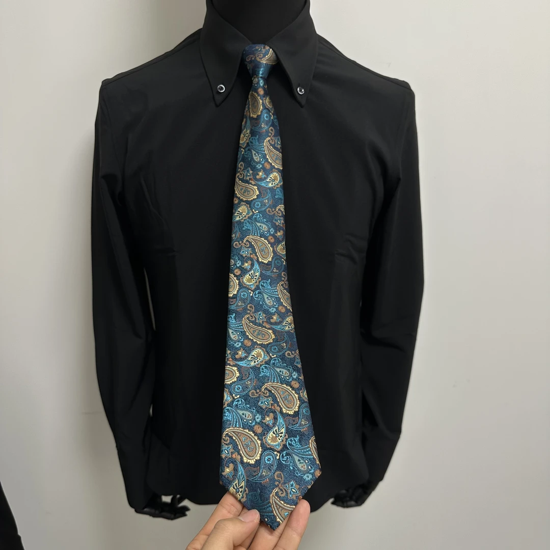 男士高端超紧顺滑拉链式免打领带高档百搭懒人领带