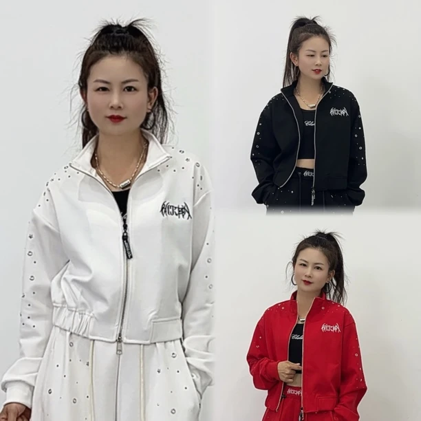 CX#1215款酷感休闲时尚百搭重工短款外套