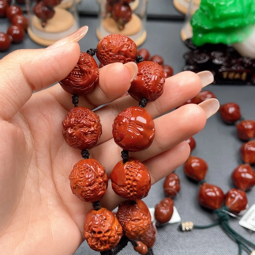 _***月橄榄核手串恶僧手串